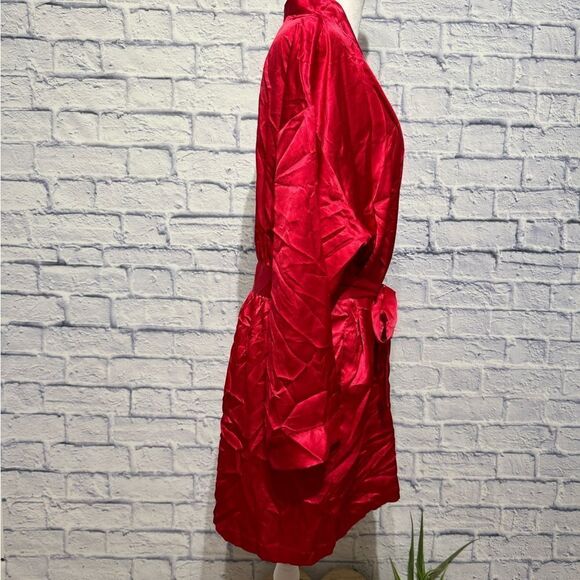 Victoria's Secret Victoria Secret Red Satin Kimino Robe Vs Lingerie - Picture 6 of 10